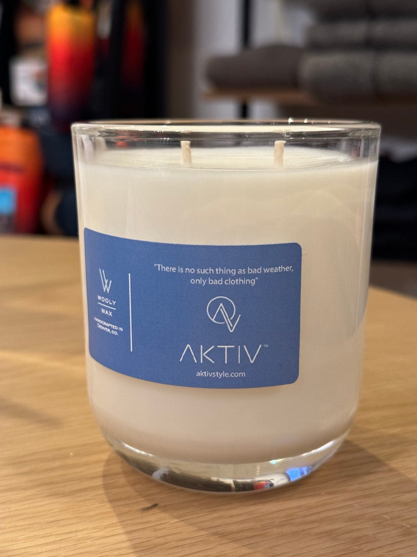aktiv wooly wax candle in citrus
