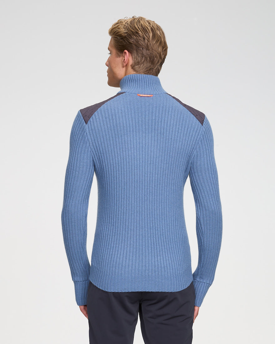 men's daehlie half zip comfy 2.0 midlayer elemental blue