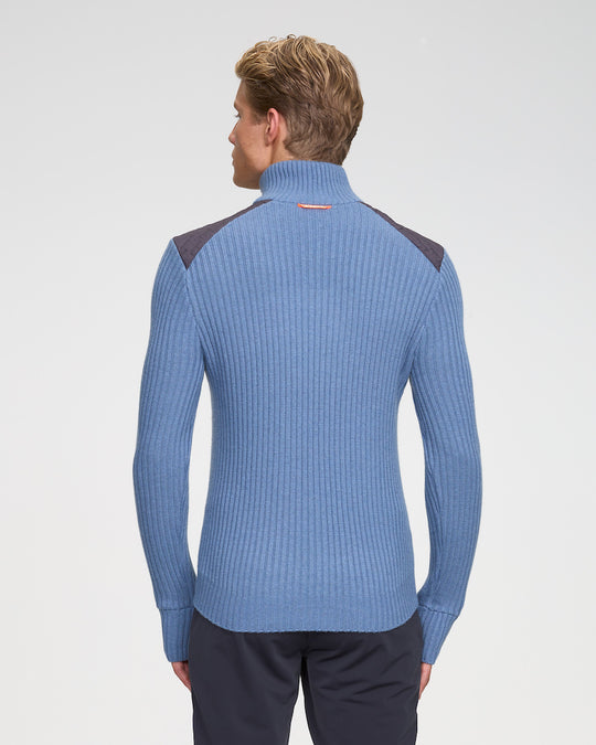 men's daehlie half zip comfy 2.0 midlayer elemental blue
