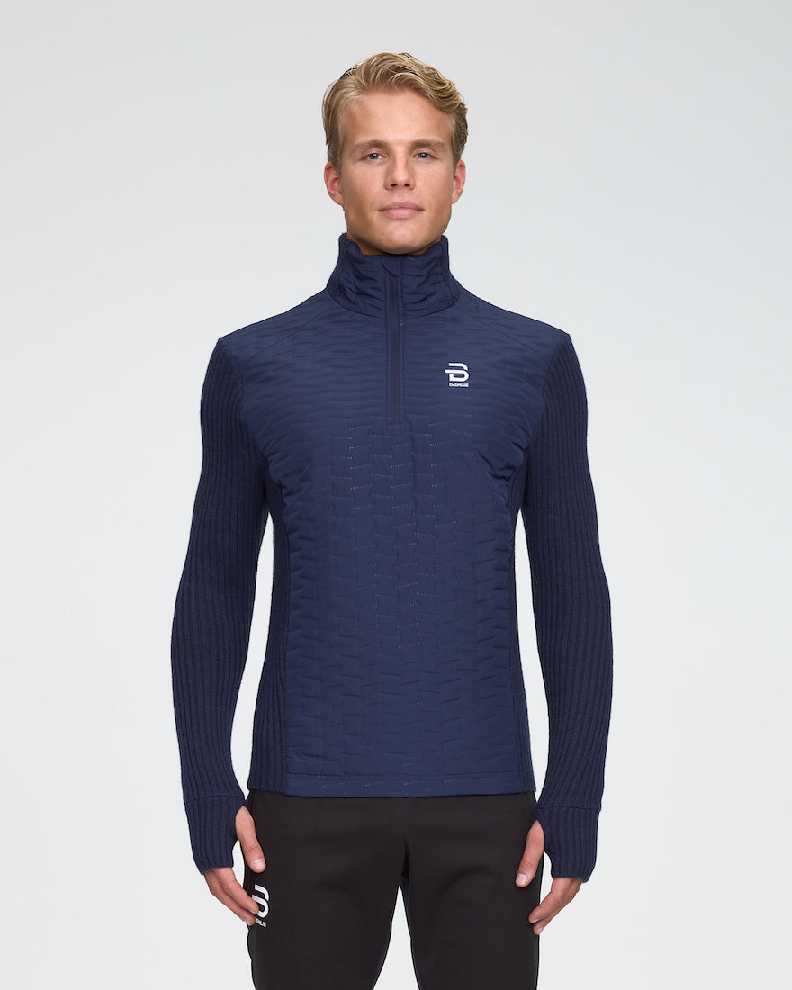men's daehlie half zip comfy 2.0 midlayer navy