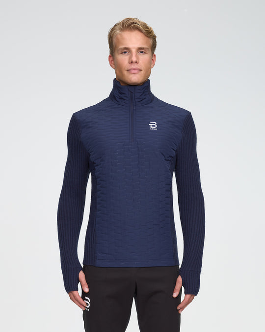 men's daehlie half zip comfy 2.0 midlayer navy