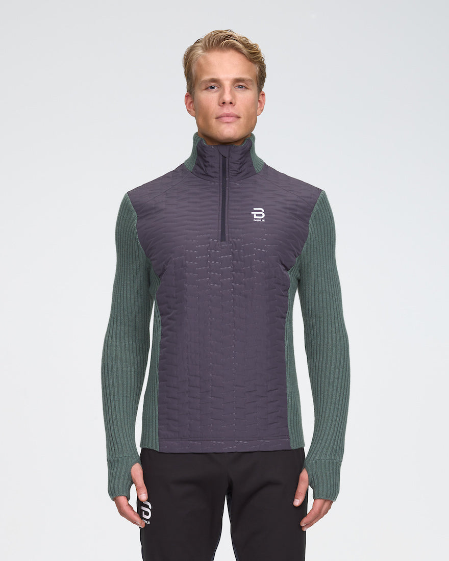 men's daehlie half zip comfy 2.0 midlayer dark forest