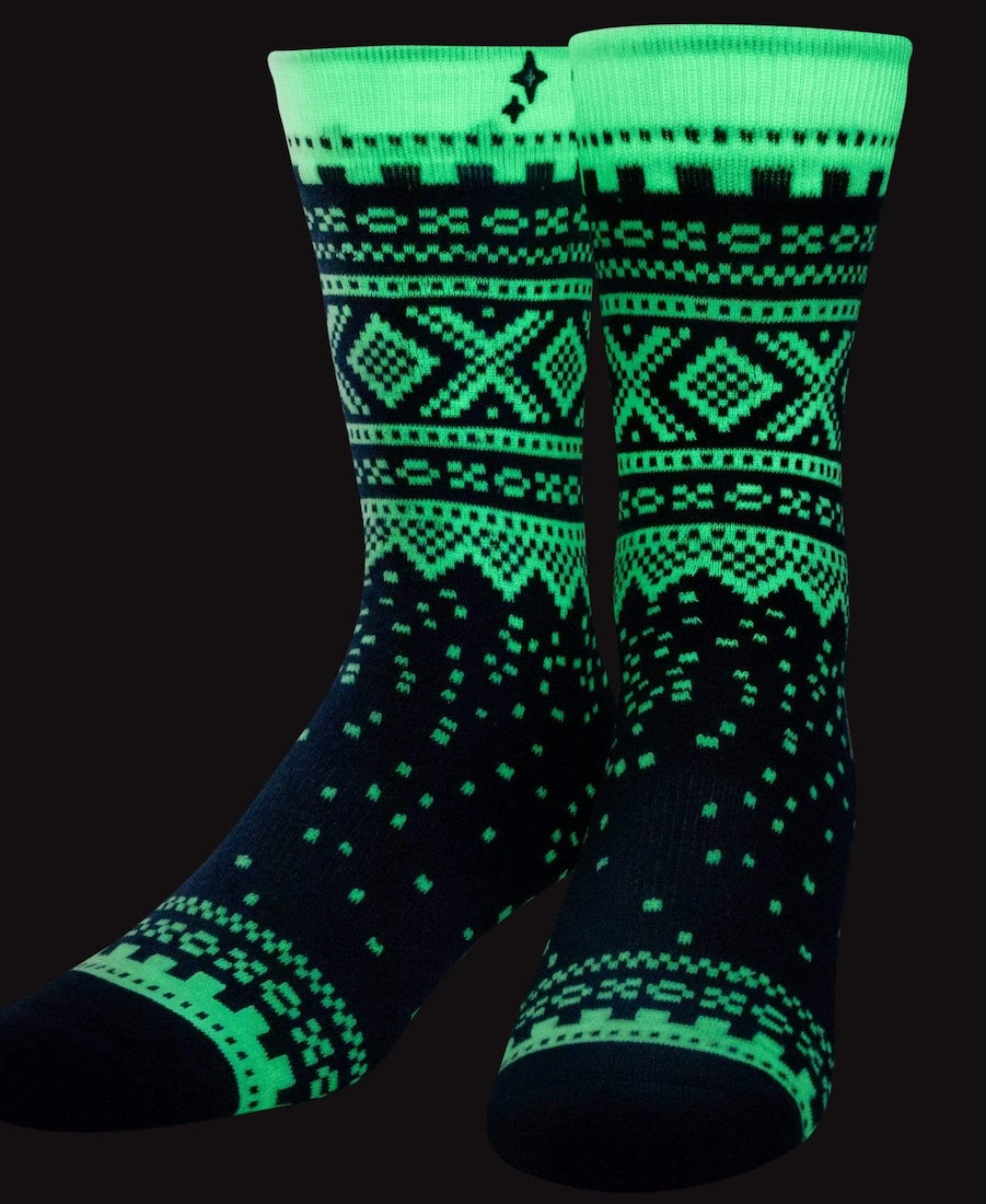 NVRLND marius socks crew length glow in the dark