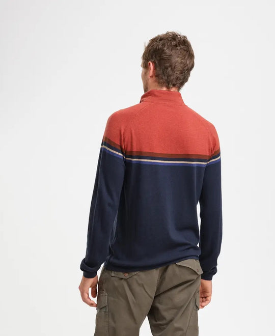 Elevenate Men's Smart Merino Wool Ski Sweater rooibos