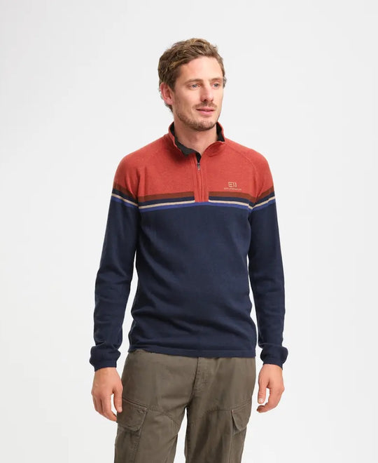 Elevenate Men's Smart Merino Wool Ski Sweater rooibos