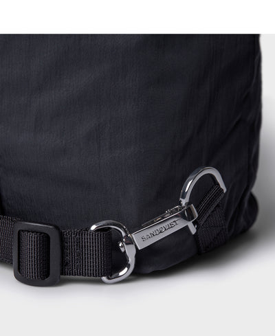 Marta Black Yoga Bag and Backpack by Sandqvist of Stockholm Strap detail