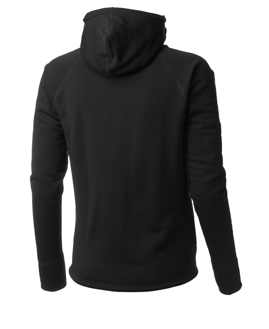 women's power houdie (zip-up hoodie) by houdini for aktiv scandinavian clothing and outdoor wear back view