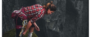 woman hiking in boiled hoodie by amundsen sports for aktiv scandinavian clothing