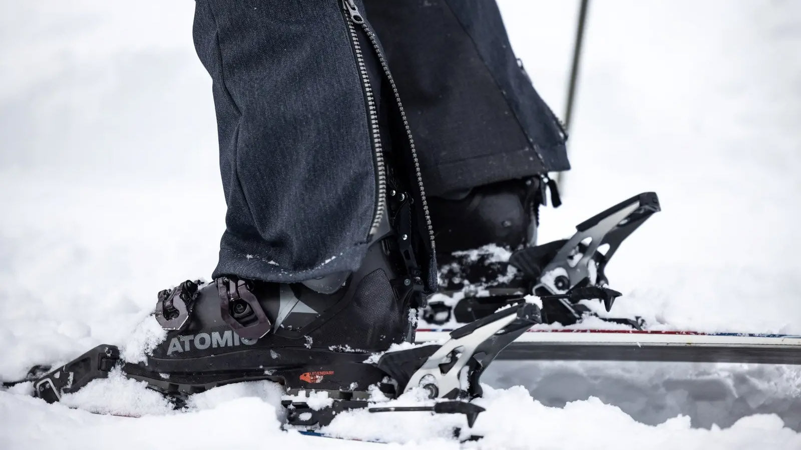 woman skiing in elevenate ski clothing