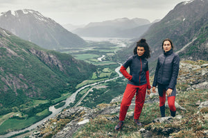 two hikers in kari traa women's jackets and outerwear