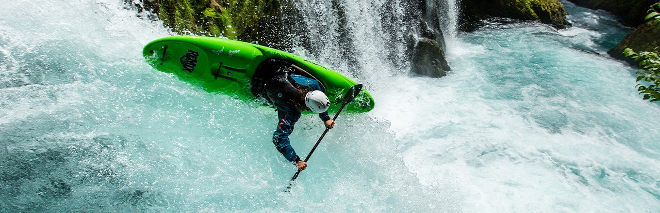 kayaker wearing sweet protection helmet