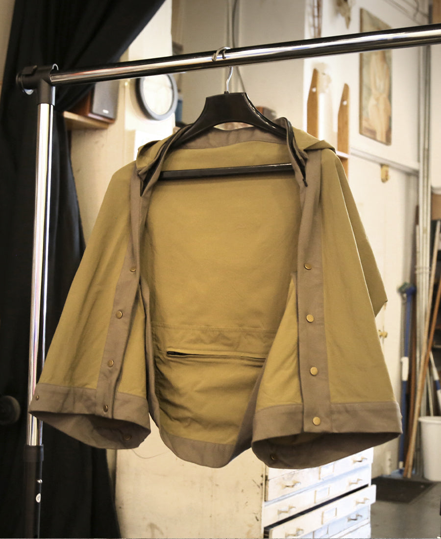 elke nyc travel shrug in olive