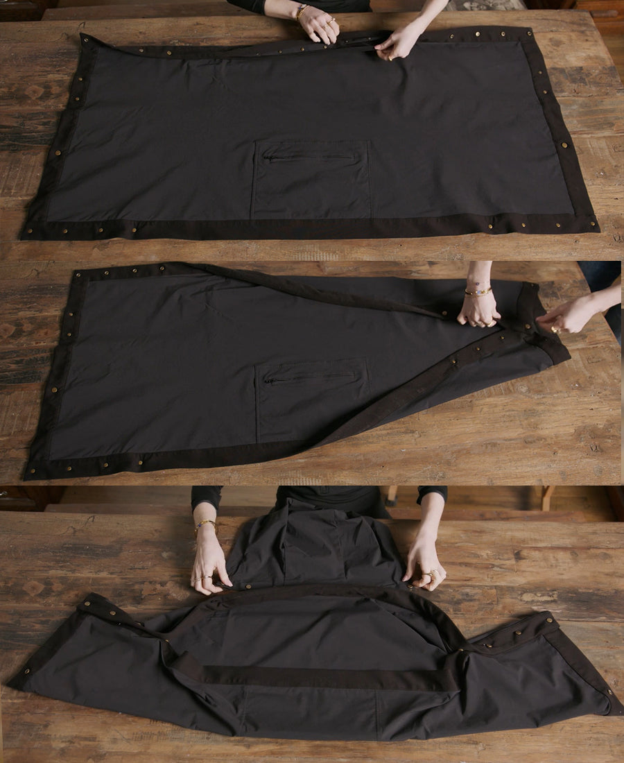 woman converting elke nyc travel shrug