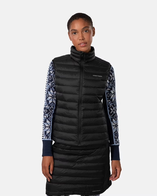 woman wearing a kari traa emilie down vest