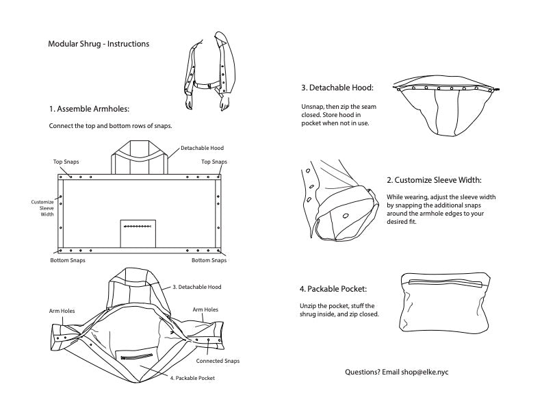 elke nyc convertible clothing instructions