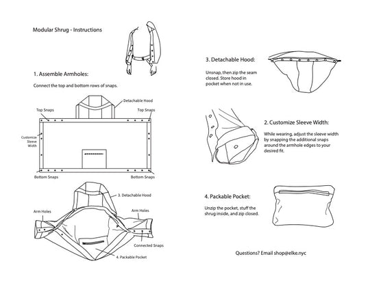 elke nyc convertible clothing instructions