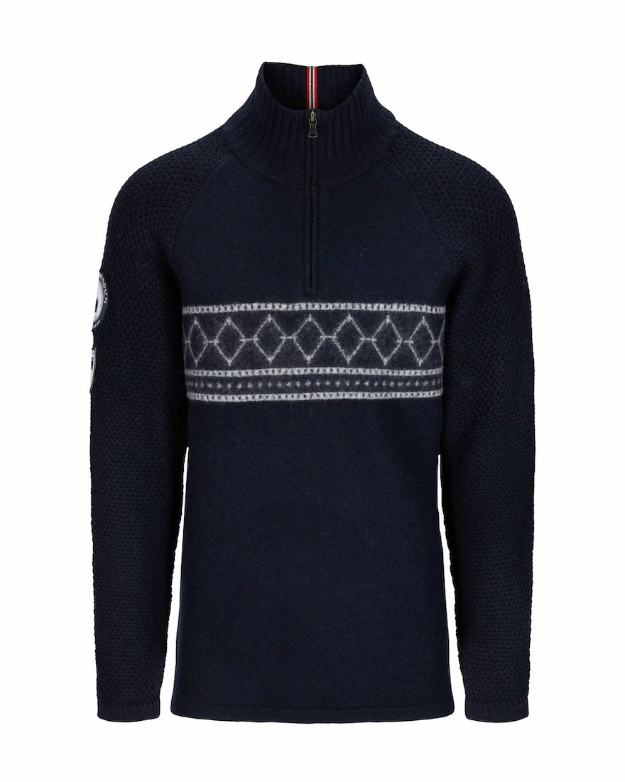 men's amundsen boiled ski sweater in faded navy