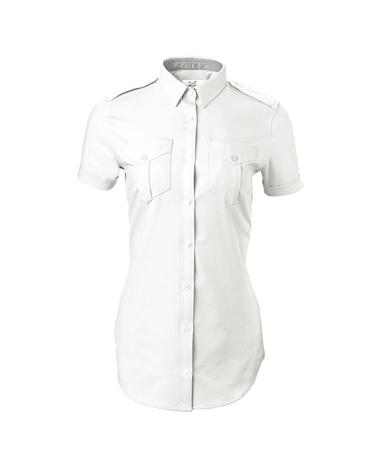 jetseam women's pilot shirt short sleeve