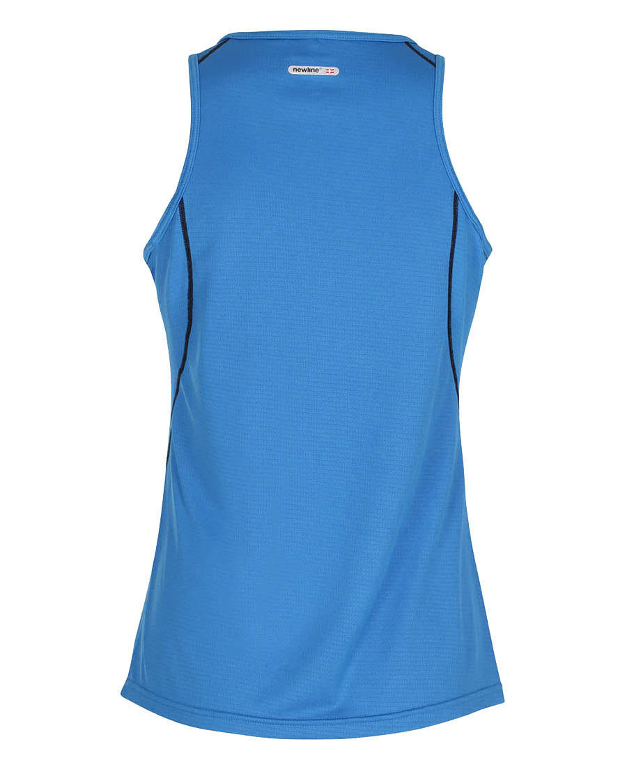 women's base coolskin singlet blue by newline for aktiv activewear back view