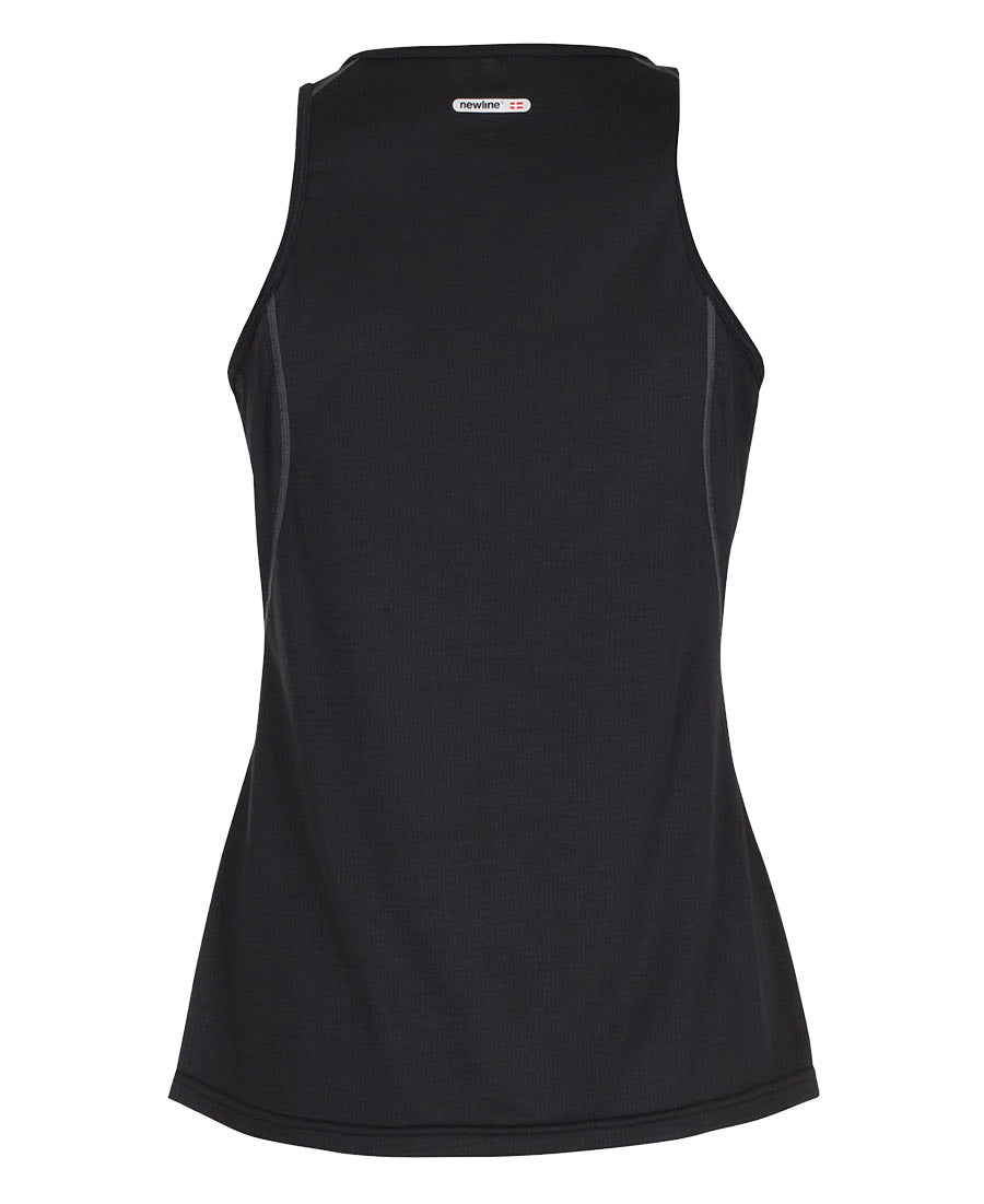 women's base coolskin singlet black by newline for aktiv activewear back view