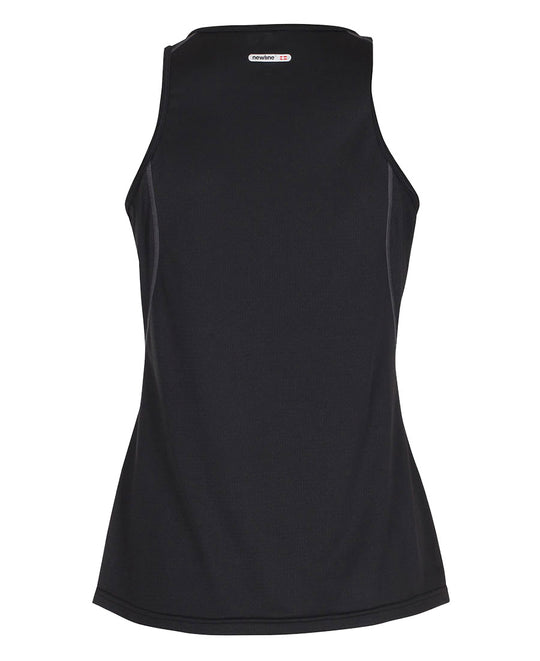 women's base coolskin singlet black by newline for aktiv activewear back view