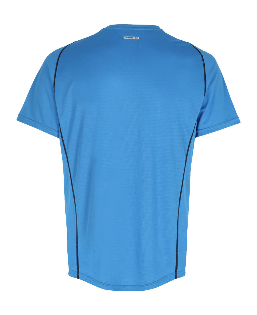 men's base coolskin tee blue by newline for aktiv activewear back view