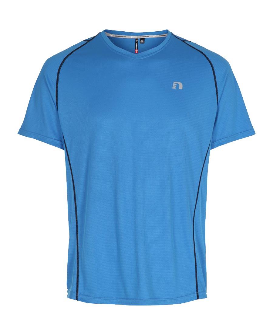 men's base coolskin tee blue by newline for aktiv activewear front view