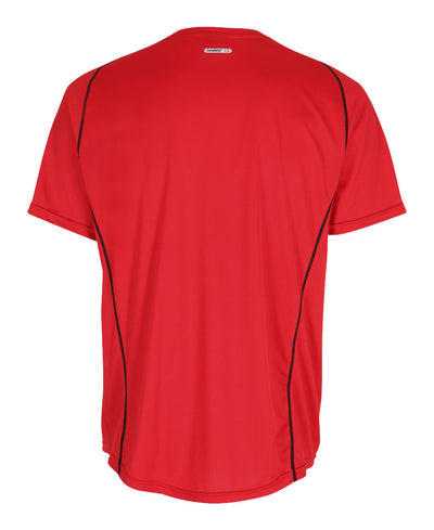 men's base coolskin tee red by newline for aktiv activewear back view