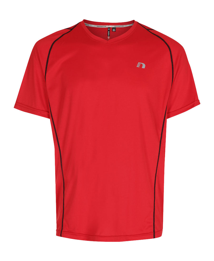 men's base coolskin tee red by newline for aktiv activewear front view