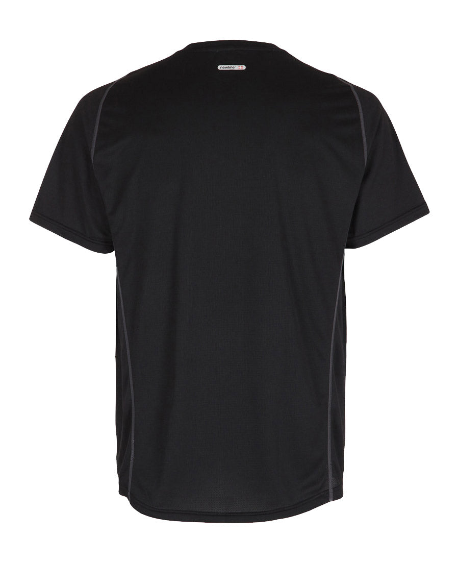 men's base coolskin tee black by newline for aktiv activewear back view