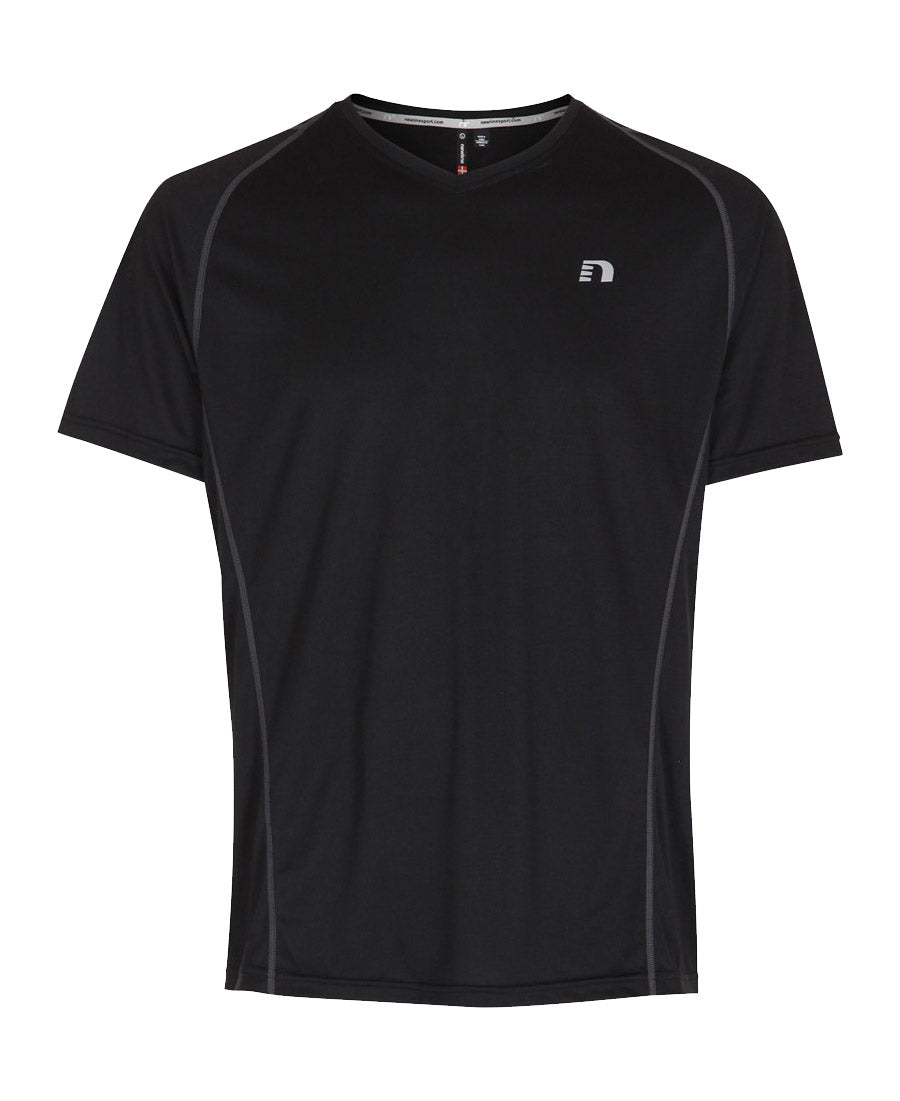 men's base coolskin tee black by newline for aktiv activewear front view
