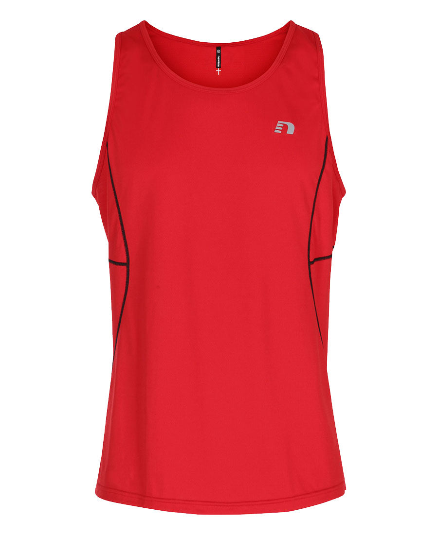 men's base coolskin singlet red by newline for aktiv activewear front view