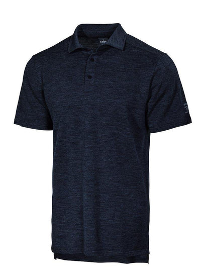 Front view of Elis Polo Shirt by Ivanhoe in navy blue.