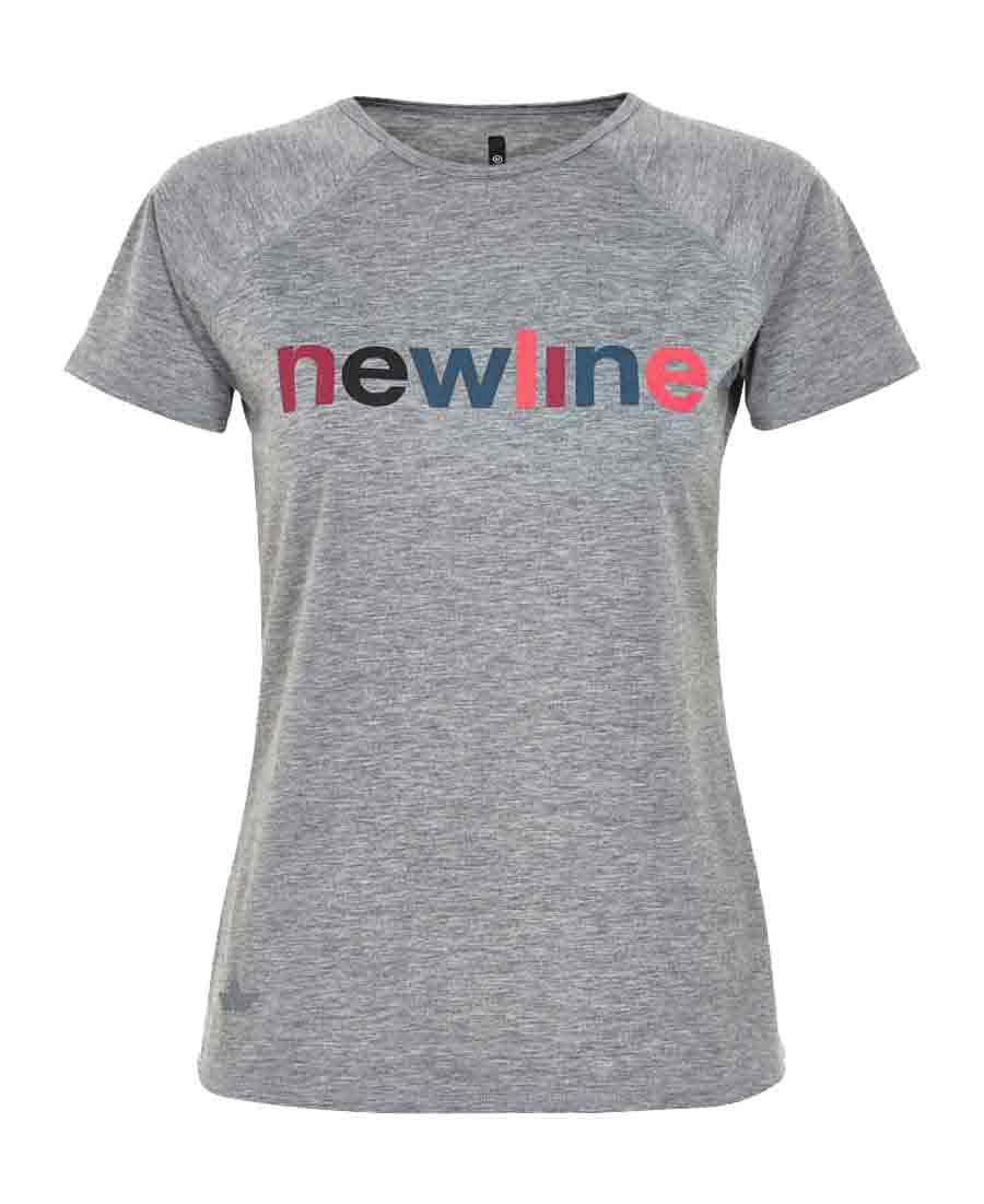 black heather logo tee by newline for aktiv scandinavian athletic wear front view