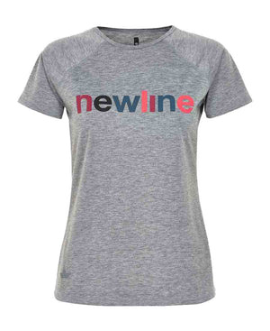 black heather logo tee by newline for aktiv scandinavian athletic wear front view