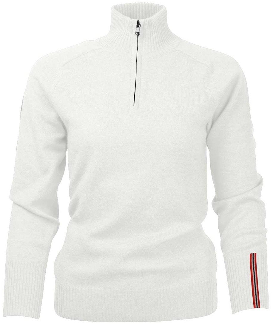 Amundsen Peak Half-Zip Turtle Neck Sweater in oatmeal off white for office or home