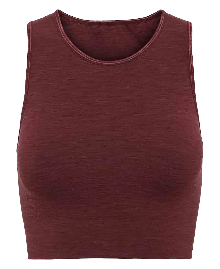 seamless crop top in geranium by moonchild yoga wear for aktiv scandinavian athleisure front view