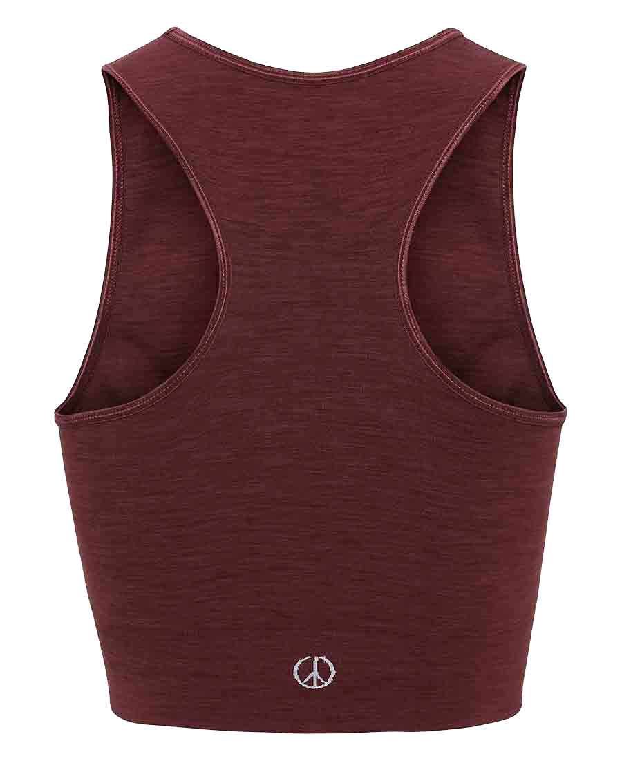 seamless crop top in geranium by moonchild yoga wear for aktiv scandinavian athleisure back view