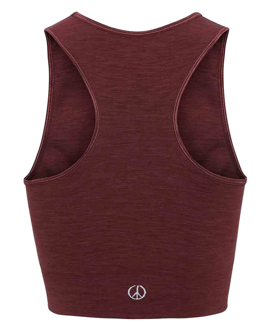 seamless crop top in geranium by moonchild yoga wear for aktiv scandinavian athleisure back view