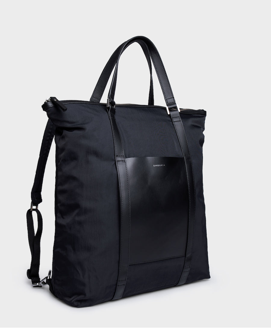 Marta Black Yoga Bag and Backpack by Sandqvist of Stockholm