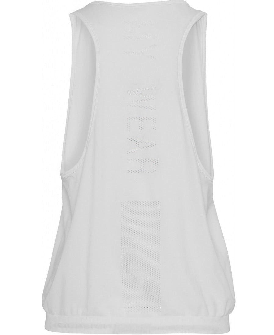 Back view of white tank top by Moonchild Yoga Wear