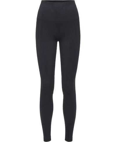 black seamless leggings by moonchild yoga wear for aktiv scandinavian athleisure front view