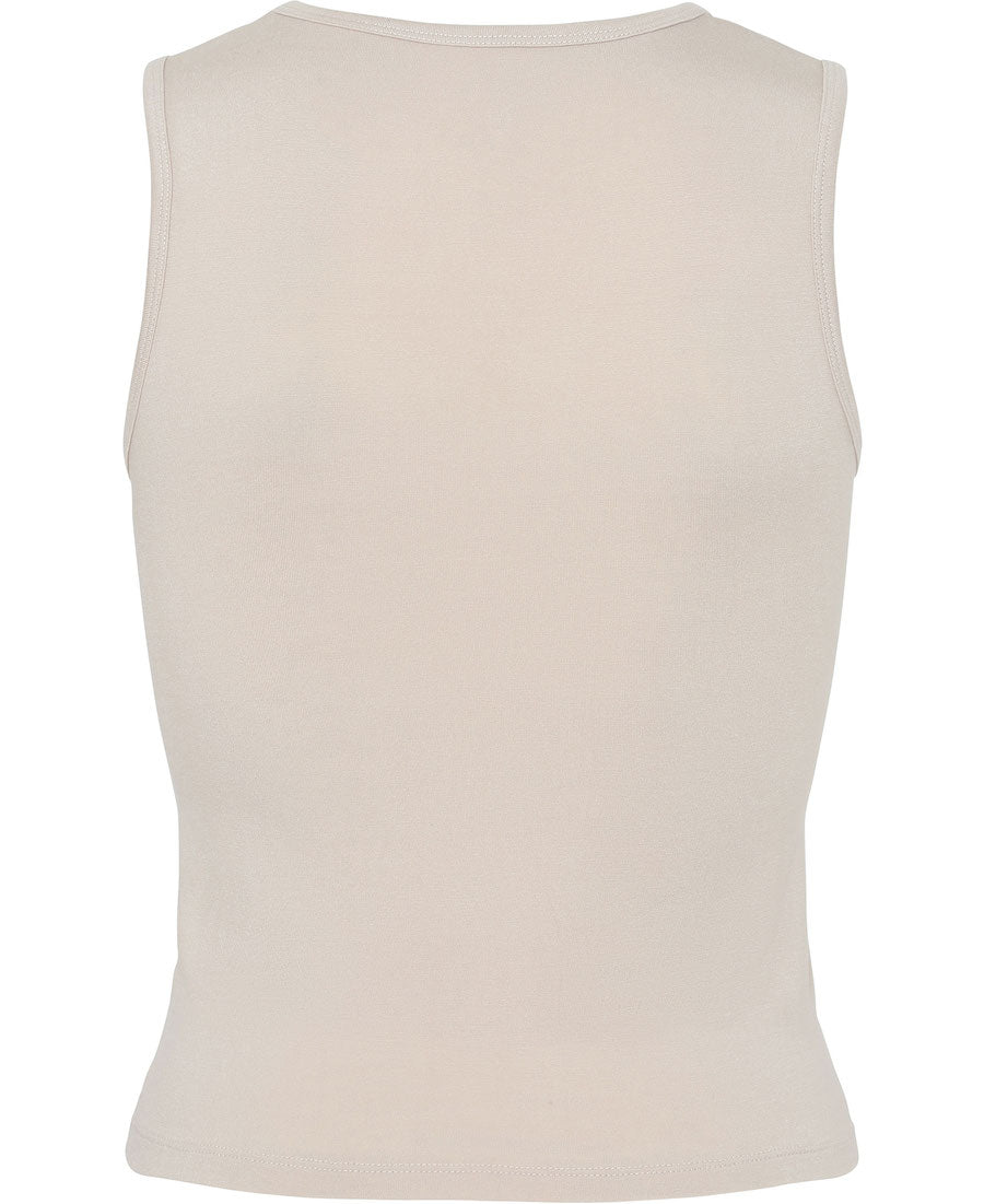 Sand draped tank by Moonchild for Aktiv for yoga in organic cotton and modal Back view