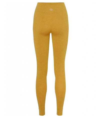 Dandelion yellow seamless leggings by moonchild yoga wear for aktiv scandinavian athleisure back view