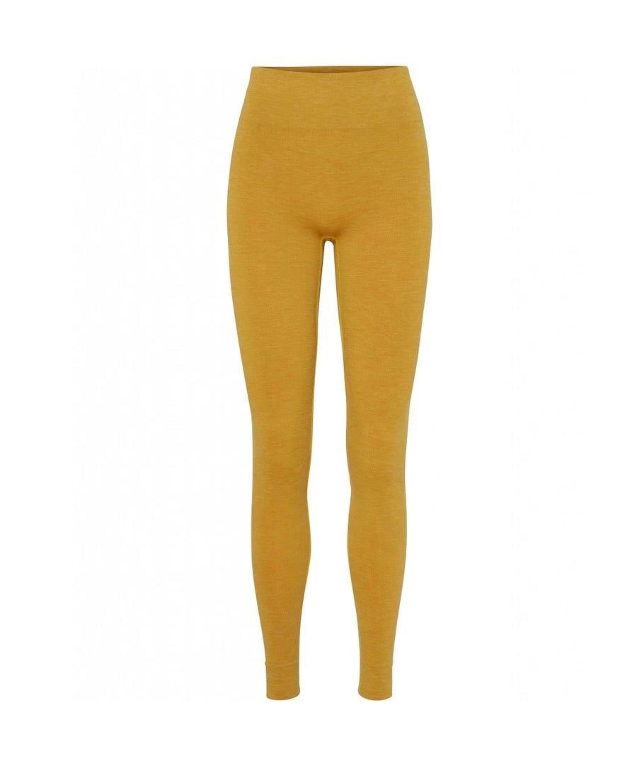 Dandelion yellow seamless leggings by moonchild yoga wear for aktiv scandinavian athleisure front view