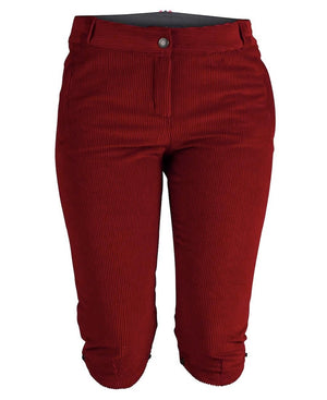 concord slim knickerbockers womens ruby red by amundsen sports for aktiv scandinavian outdoor wear front view
