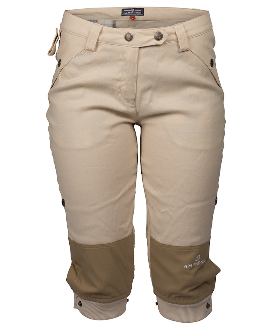 Women's Vagabond Knickerbockers in Desert Sand by Amundsen Sports for Aktiv perfect for hiking in warmer weather front view