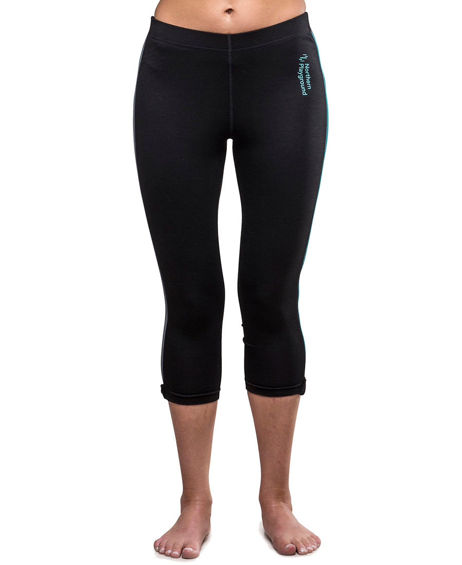 Ziplongs® 3/4 Wool Womens by Northern Playground for Aktiv Scandinavian Activewear front view