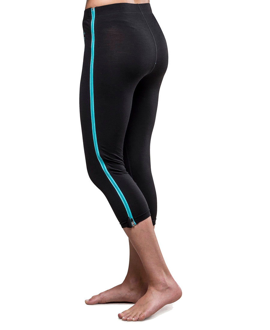 Ziplongs® 3/4 Wool Womens by Northern Playground for Aktiv Scandinavian Activewear 3/4 view