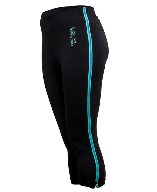 Ziplongs® 3/4 Wool Womens by Northern Playground for Aktiv Scandinavian Activewear side view